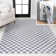 Mariquilla Modern Cottage Checkerboard Washable Purple Gray/White Rug