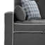 70" Modern Grey Fabric Sleeper Sofa With 2 USB Charging Ports And 4 Accent Pillows