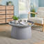 Itzhak Round Grey Modern Coffee Side Table-1293812581