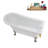 58" Streamlin Clawfoot Tub,Tray,Drain, Clawfeet-101628927-102219863