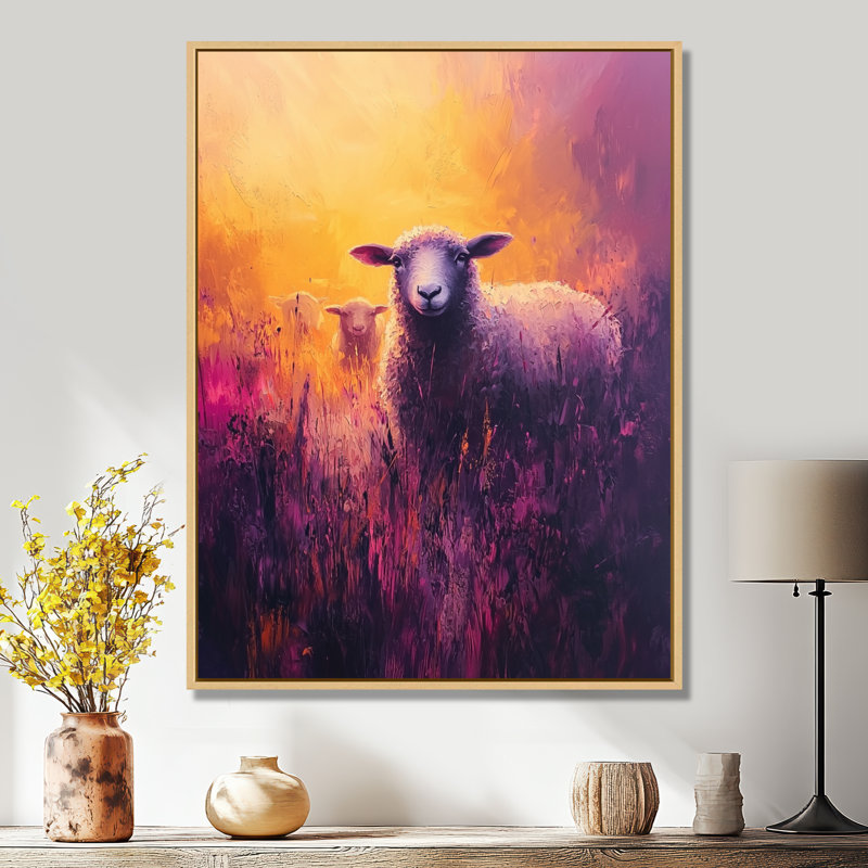 Drossart - animaux, impressions sur toile, H 32 po x l 16 po, Reproduction avec cadre flottant, Crème, crème