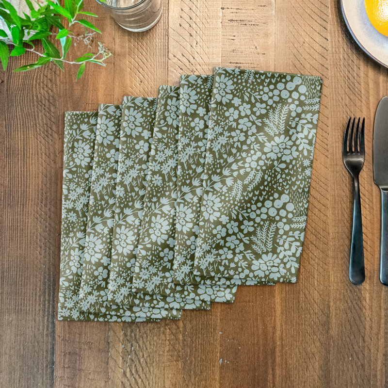 Serviette en coton 10 po D Délicate, Vert