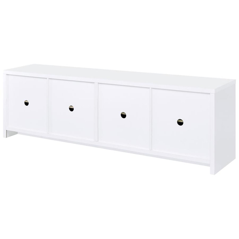 Izzaiah 4-door 78-inch Tv Stand, White