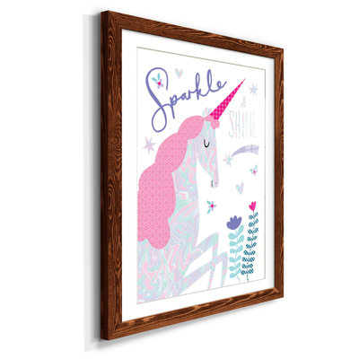 Sparkle Unicorn - Reproduction d'art graphique sur papier encadré