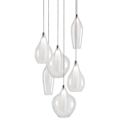 6 - Light Chrome LED Cluster Pendant