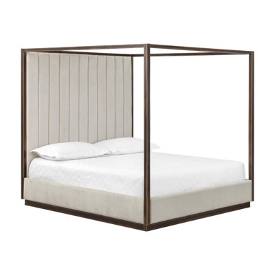 Casette Upholstered Canopy Bed