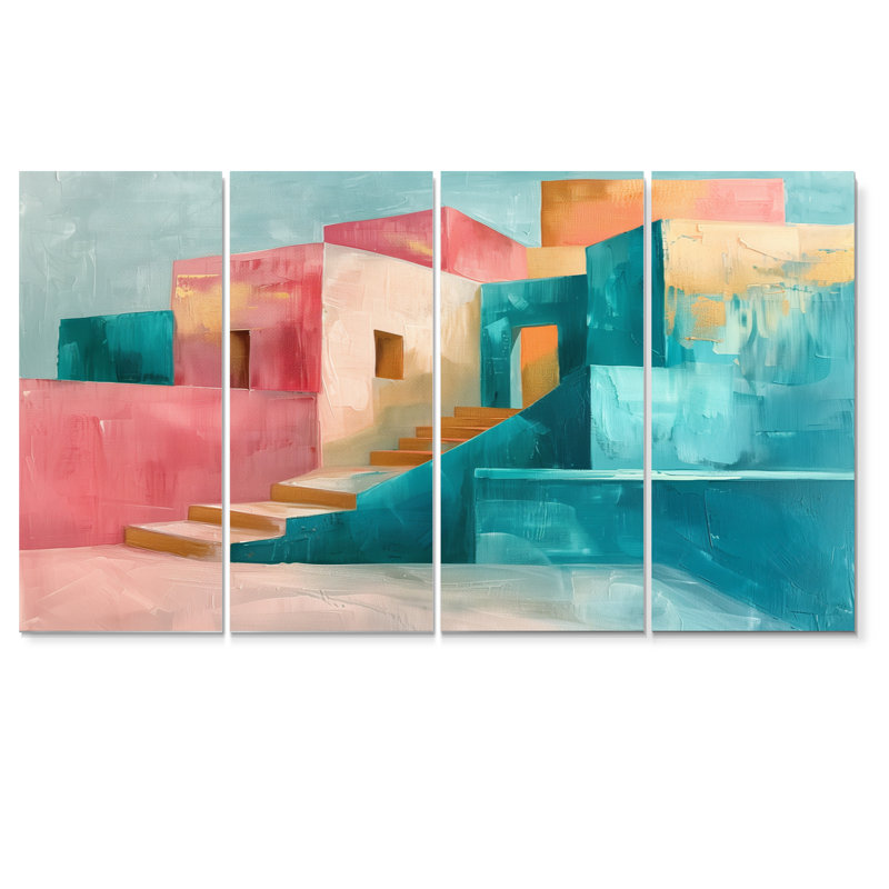 Yohann - Ensemble d'art mural sur toile City Buildings, H 32 po x l 64 po