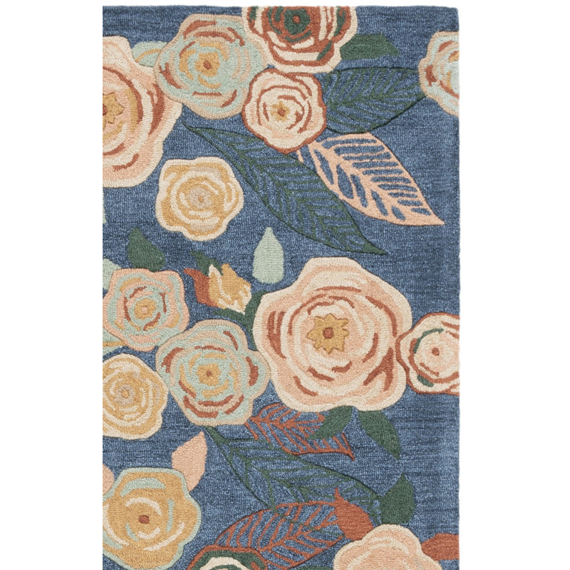 Jardin Hand Tufted Wool; Cotton Floral Indoor Rug, Rectangle 4' x 6'