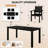All Weather Rectangular Patio Table With Umbrella Hole And Aluminum Frame - Outdoor Furniture For Outside Backyard/Garden/Pool/Porch/Deck-1555755159