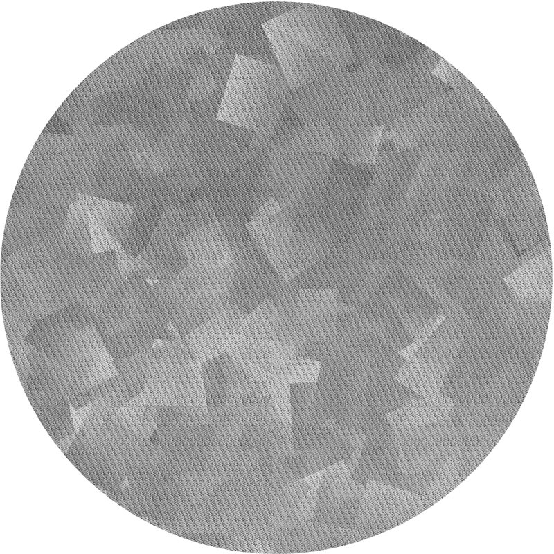 Tapis 100% à motif lavable à la machine 2989 463-GRY, Rond 5 pi