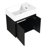 Bathroom Cabinet Sink 24 Inch - Modern Outlook, Soft Close Function, Mounted Style, Resin Sink, Plywood, Black Chestnut Tone Vanity With Aesthetic, Doors, Color-183802159-183802156