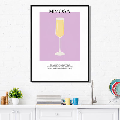Champagne Mimosa, impression d'art mural