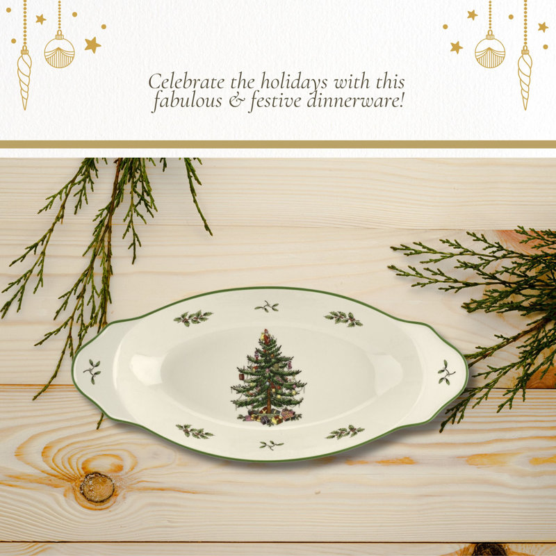 Spode Christmas Tree 2019 Handled Serving Platter