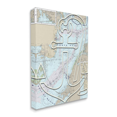 Carte détaillée de Tampa Bay, Floride, ancre par Lil 'Rue - impression