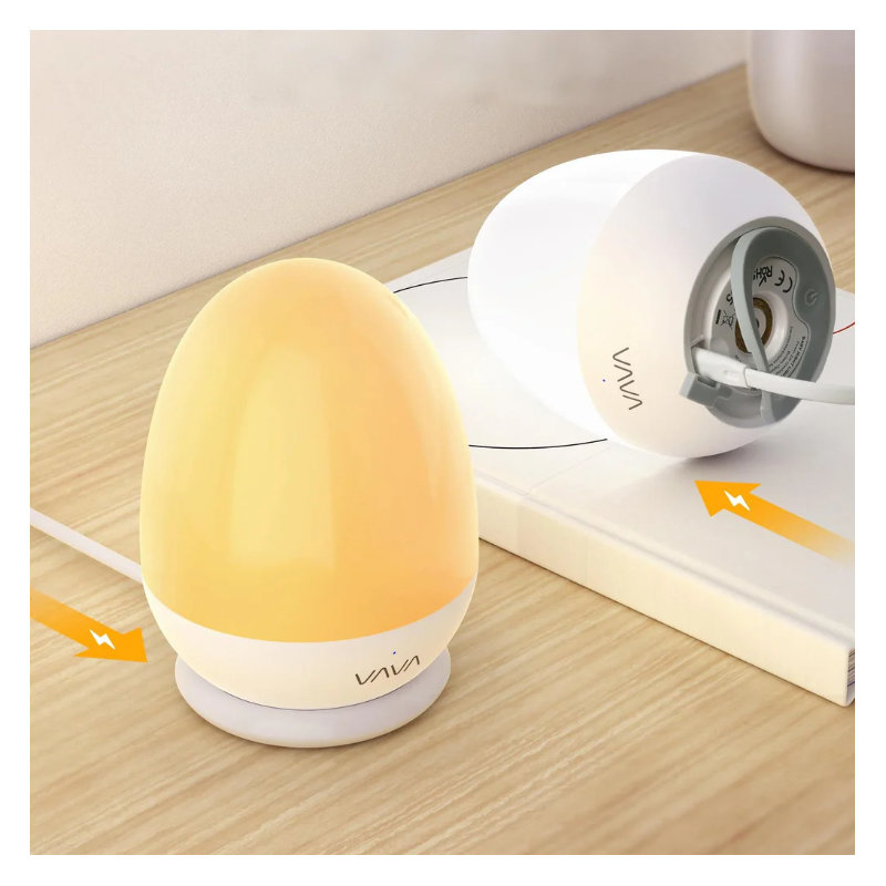 VAVA Baby Cradle Light Pro: veilleuse ambrée magnétique 1800K avec berceuses et minuterie Cry-activé, pince anti-morsure pour les bassins, soins de minuit et entraînement au sommeil (pile de 10 heures)