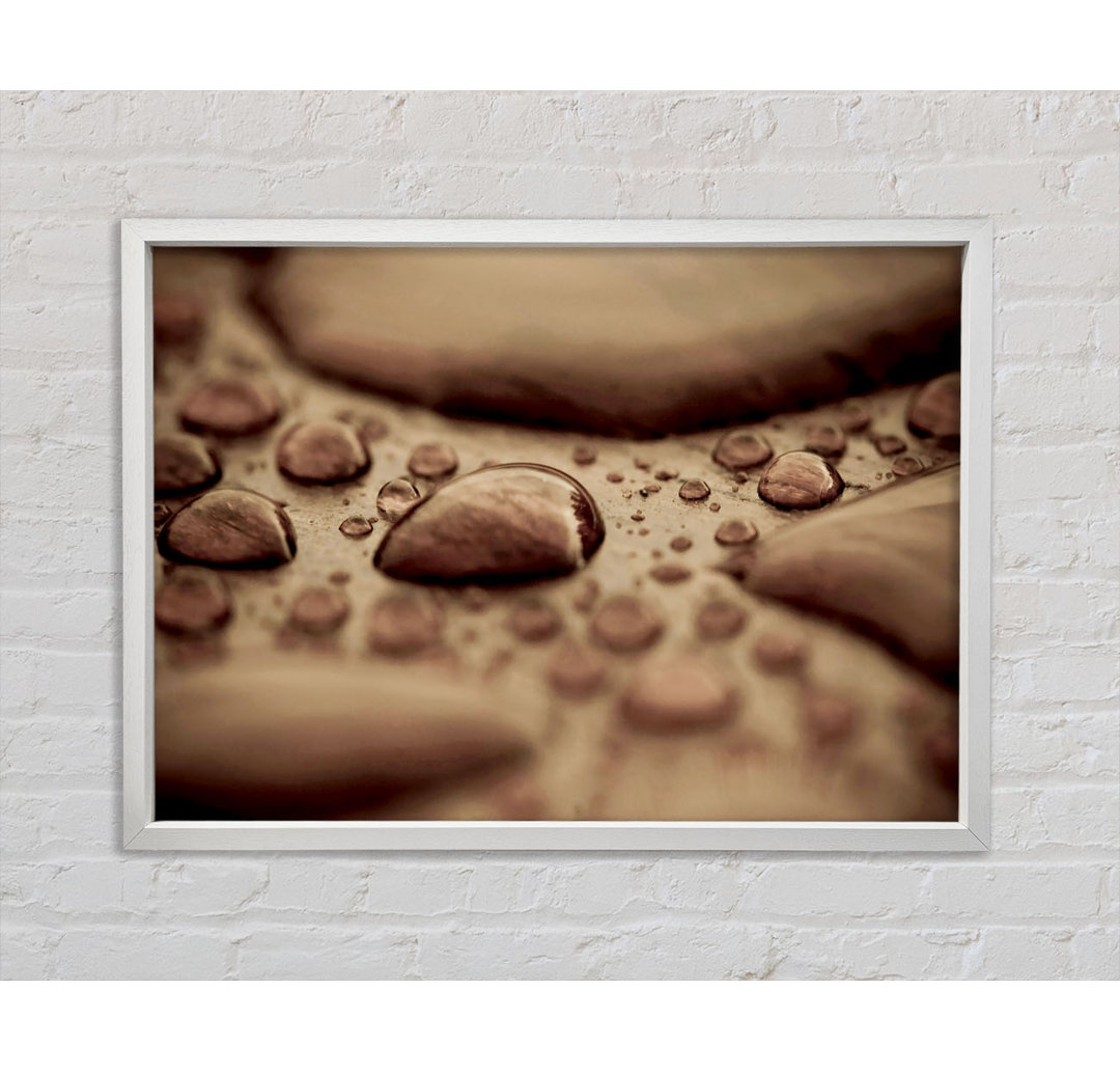 Chocolate Raindrop - Einzelner Bilderrahmen Kunstdrucke auf Leinwand