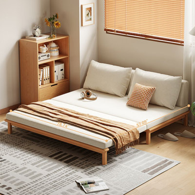 Creamy white Cotton and linen Modular Sofa bed cushion couch