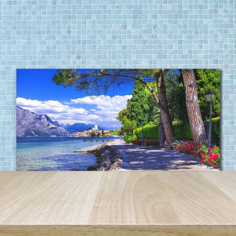 Nasura 50cm W x 100cm L Glass Peel and Stick Panel