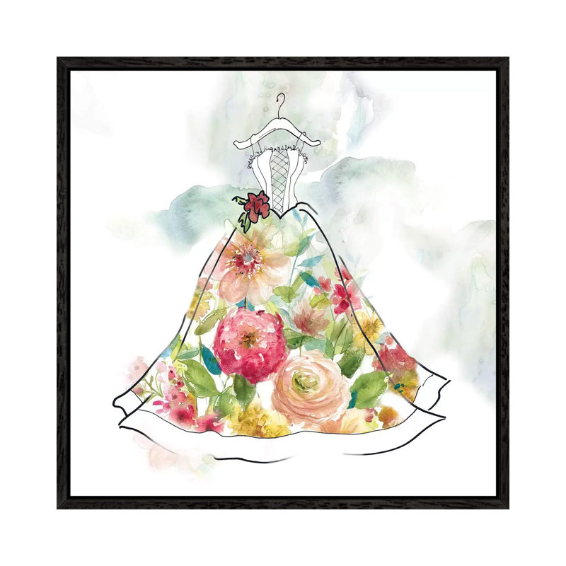 Fashionable Florals II by Carol Robinson - Print on Canvas, 93.98 cm H x 93.98 cm W, Black Framed