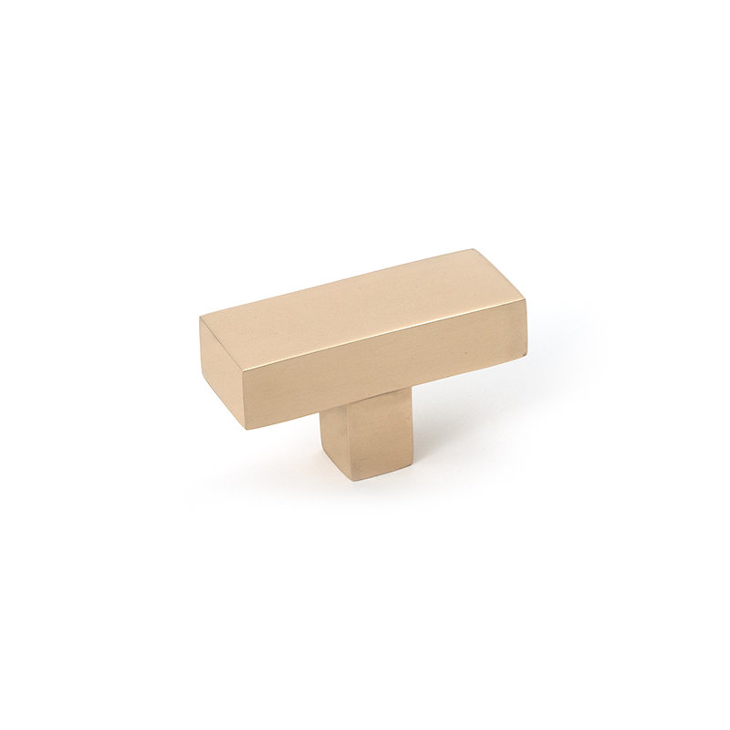 Albers Rectangular knob, Polished Bronze