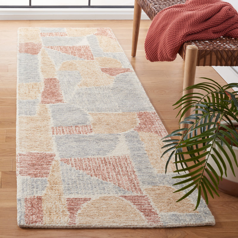 Itzel Hand Tufted Geometric Area Rug , Runner 2'3" x 8'