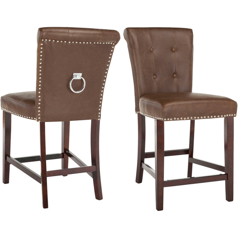 Tabouret de bar et de comptoir Landes, Brun, Tabouret de comptoir (assise de 26 po de hauteur)