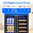 24" Dual Zone 20-Bottle 60-Can Wine & Beverage Refrigerator Built-In/Freestanding Glass Door Classic Cooler with 4 Door Handles,Blue LED and Adjustable Shelves-103792763