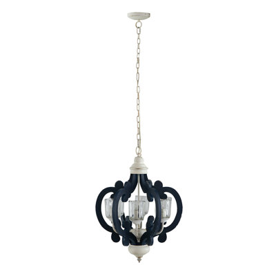 Wood Chandelier 6 - Light Farmhouse Pendant Lighting Natural Wood Hanging Light Fixture For Kitchen Living Dining Room, Bulb Not Included