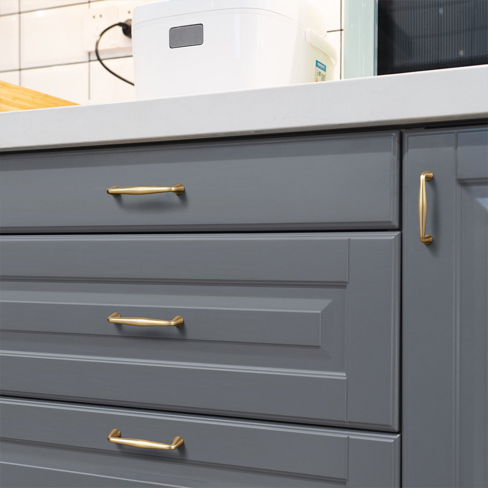 Center Bar Cabinet Pull Multipack, 3", Champagne Bronze