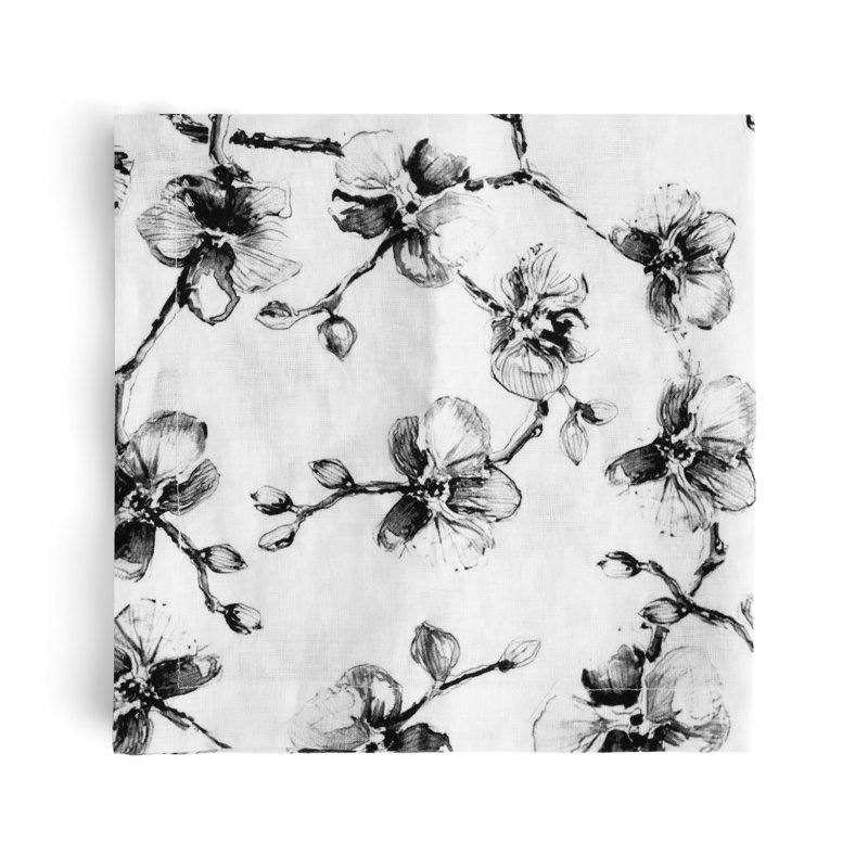 Black Orchid Linen Square Napkins