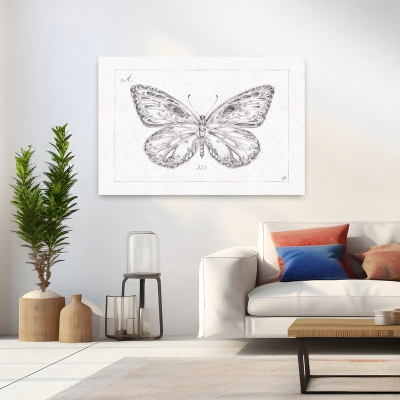 Art contemporain Art contemporain papillon, H 32 po x l 48 po