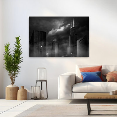 Chicago Storm Abstract Contemporary Architecture City Wall Art