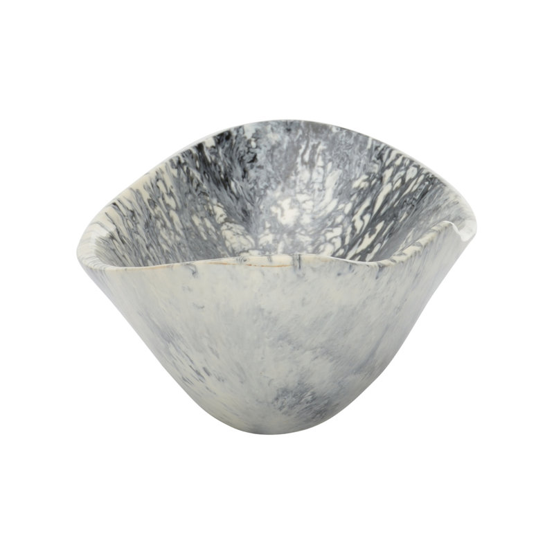 Bucolic Decorative Bowl, 4.25" H x 16" W x 6.75" D, Pink