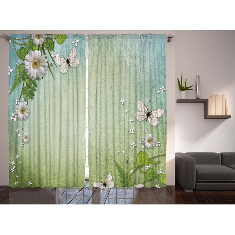 Semi Sheer Curtain Pair, 84" W x 108" L
