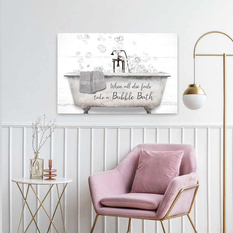 Take A Bubble Bath Abstract Contemporary Art, 24" H x 36" W
