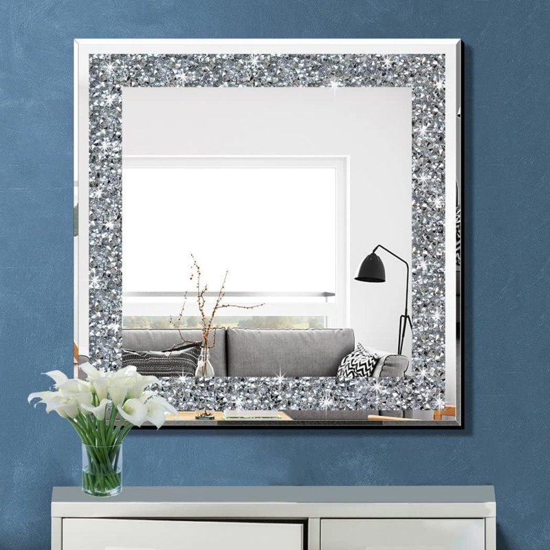 Miroir d'appoint mural Faustine, 23,6 po x 23,6 po