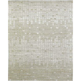 Hand Knotted Geometric Area Rug in Camel/Gray/Ivory