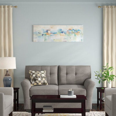 «Teal Abstract Horizontal», reproduction sur toile