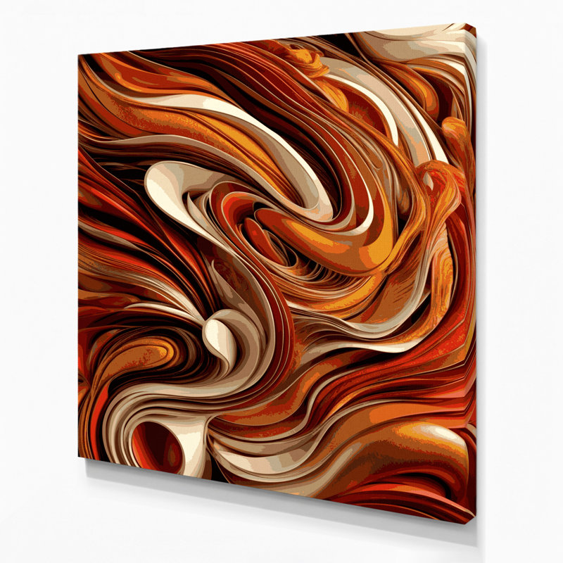 Art numérique sur toile, abstraction numérique 17, H 16 po x l 16 po