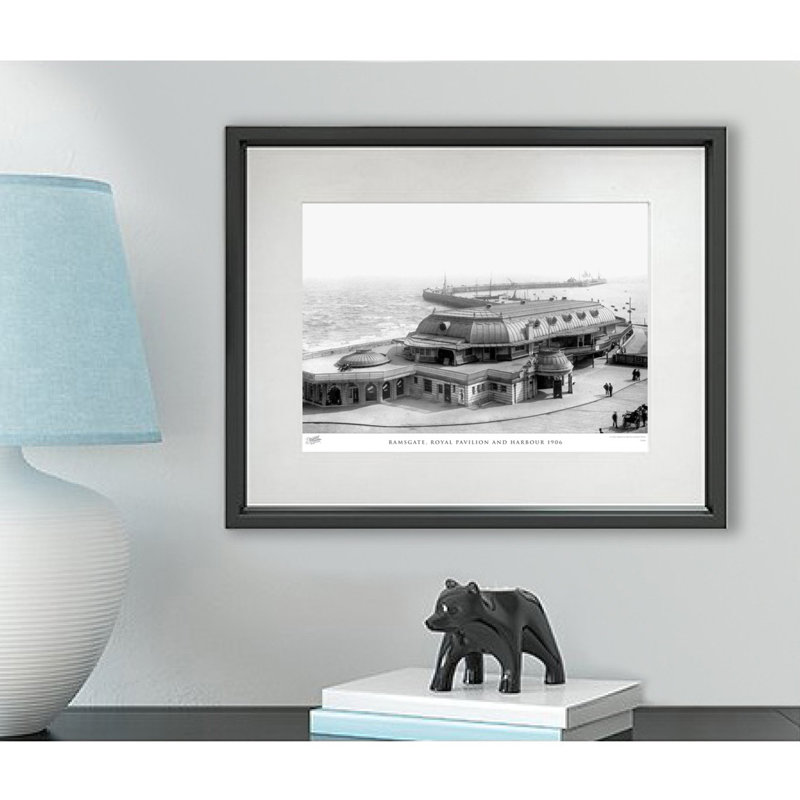 Ramsgate, Royal Pavilion And Harbour 1906 by Francis Frith - Single Picture Frame Print, 40cm H x 50cm W x 2.3cm D