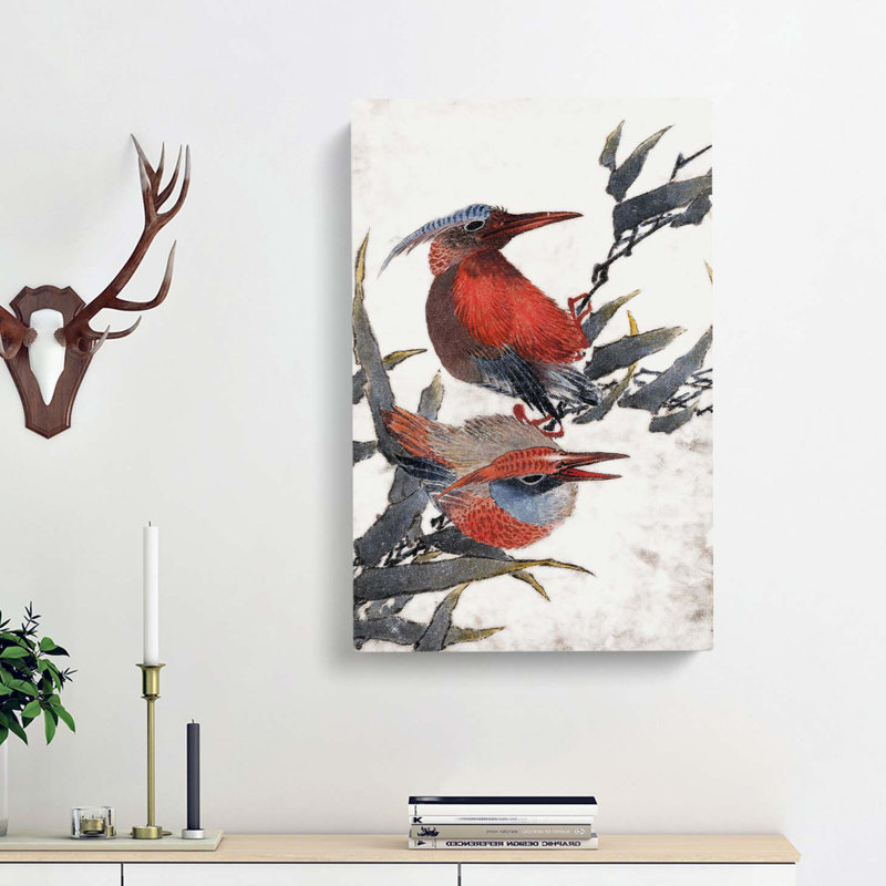 Two Birds by Katsushika Hokusai - Wrapped Canvas, 60cm H x 40cm W x 3cm D