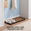 Tapis de démarrage écologique en caoutchouc brun clair et ivoire 14 po x 34 po avec rebords surélevés pour chaussures boueuses, outils de jardinage et accessoires pour animaux - intérieur / extérieur-1485295363-1560524782