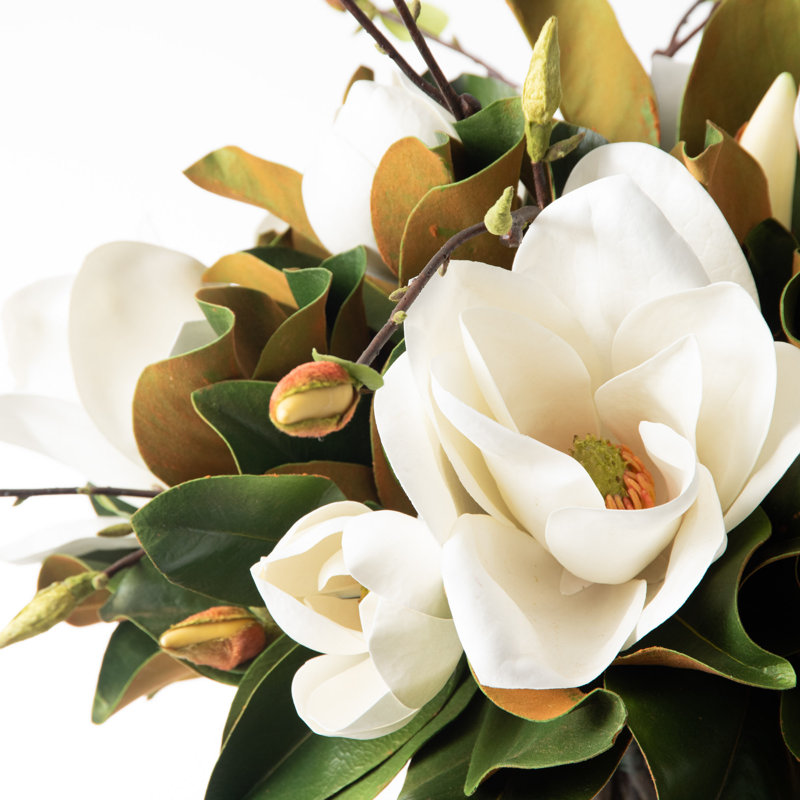 Polyether Polyurethane (PU) Magnolia Arrangement in Vase