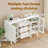 Farmhouse Buffet Cabinet, Coffee Bar With 3 Drawers And Pop-Up Doors, Large Rustic Sideboard For Dining Room, Kitchen, Hallway, And Living Room-886237147