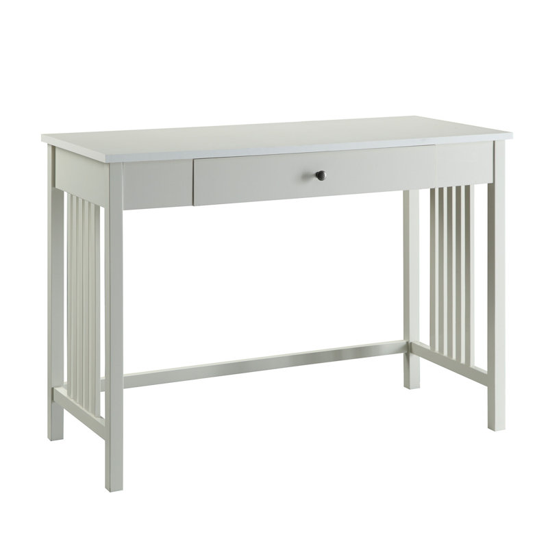 Newry Solid Wood Writing Desk, White