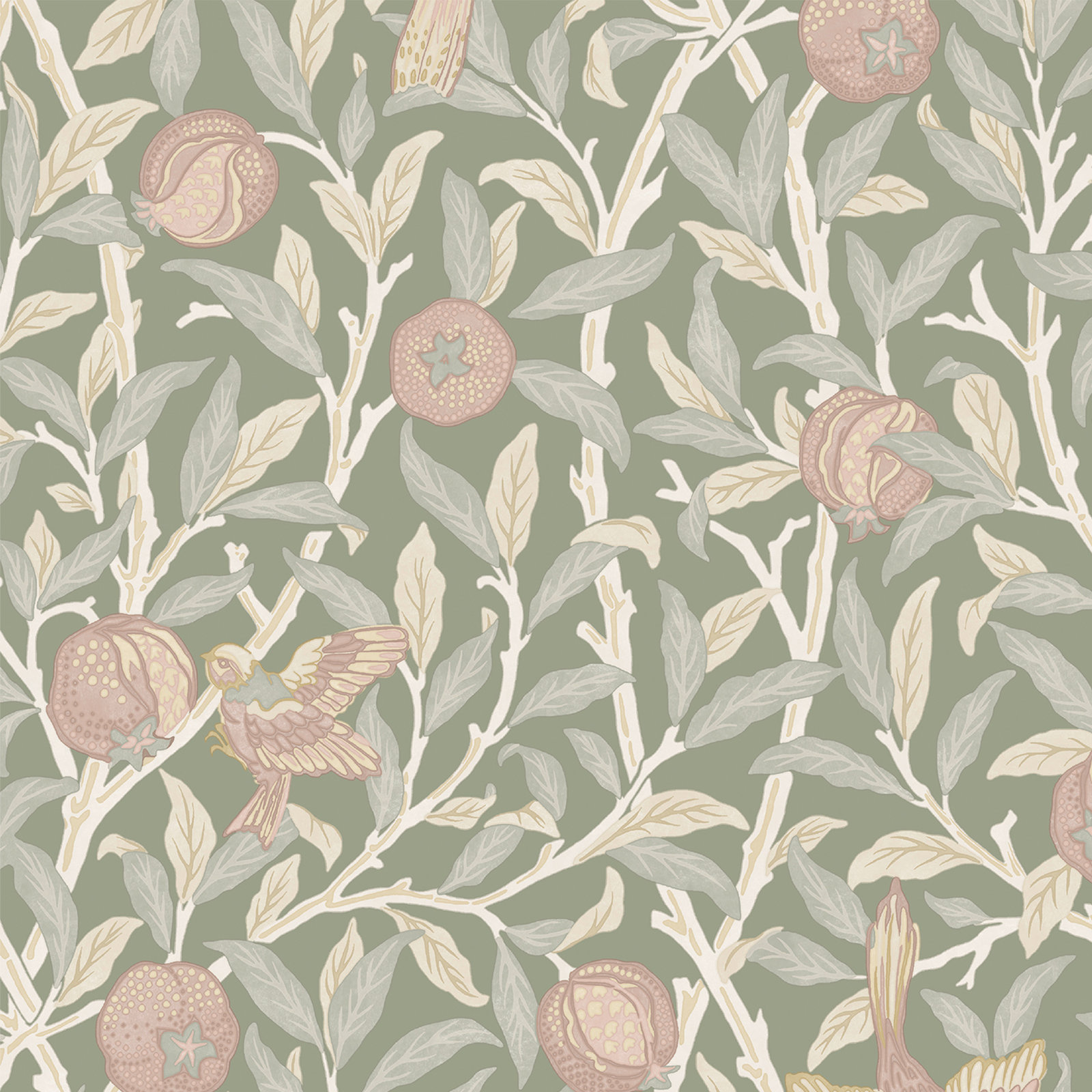 Nilda Floral Wallpaper, Green