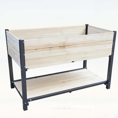 Raised Garden Bed - Reversible Panels,DIY Planter for Vegetables, Fruits, and Flowers