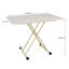 Table pliante réglable en hauteur, table haute, intérieur et extérieur, table portative, aucun assemblage requis (blanche)