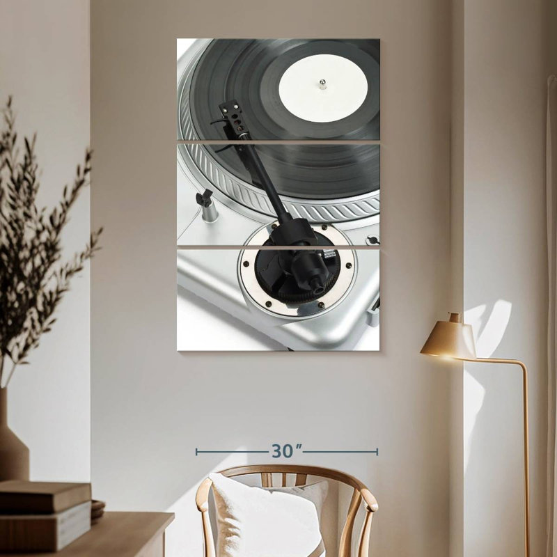 Abarca Silver Turntable, 65" H x 42" W