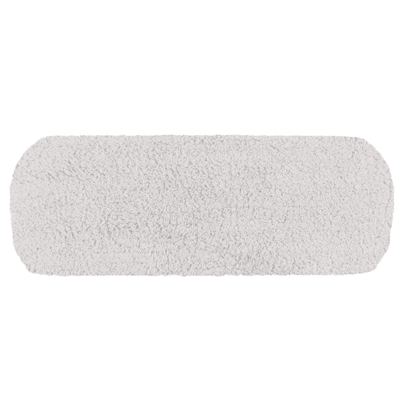 Tapis de bain 100% coton touffeté, housse de réservoir très douce et lavable à la machine 10 x 22 po, Gris clair